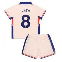 Echipament fotbal Chelsea Enzo Fernandez #8 Tricou Deplasare 2024-25 pentru copii maneca scurta (+ Pantaloni scurti)